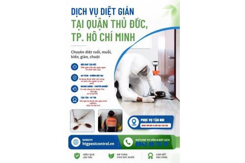 Dịch vụ diệt gián tại Thủ Đức TP.HCM, Hiệu quả an toàn tận gốc