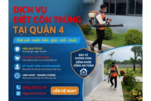 Dịch vụ diệt côn trùng tại Quận 4 TP.HCM,Uy tín chất lượng giá rẻ
