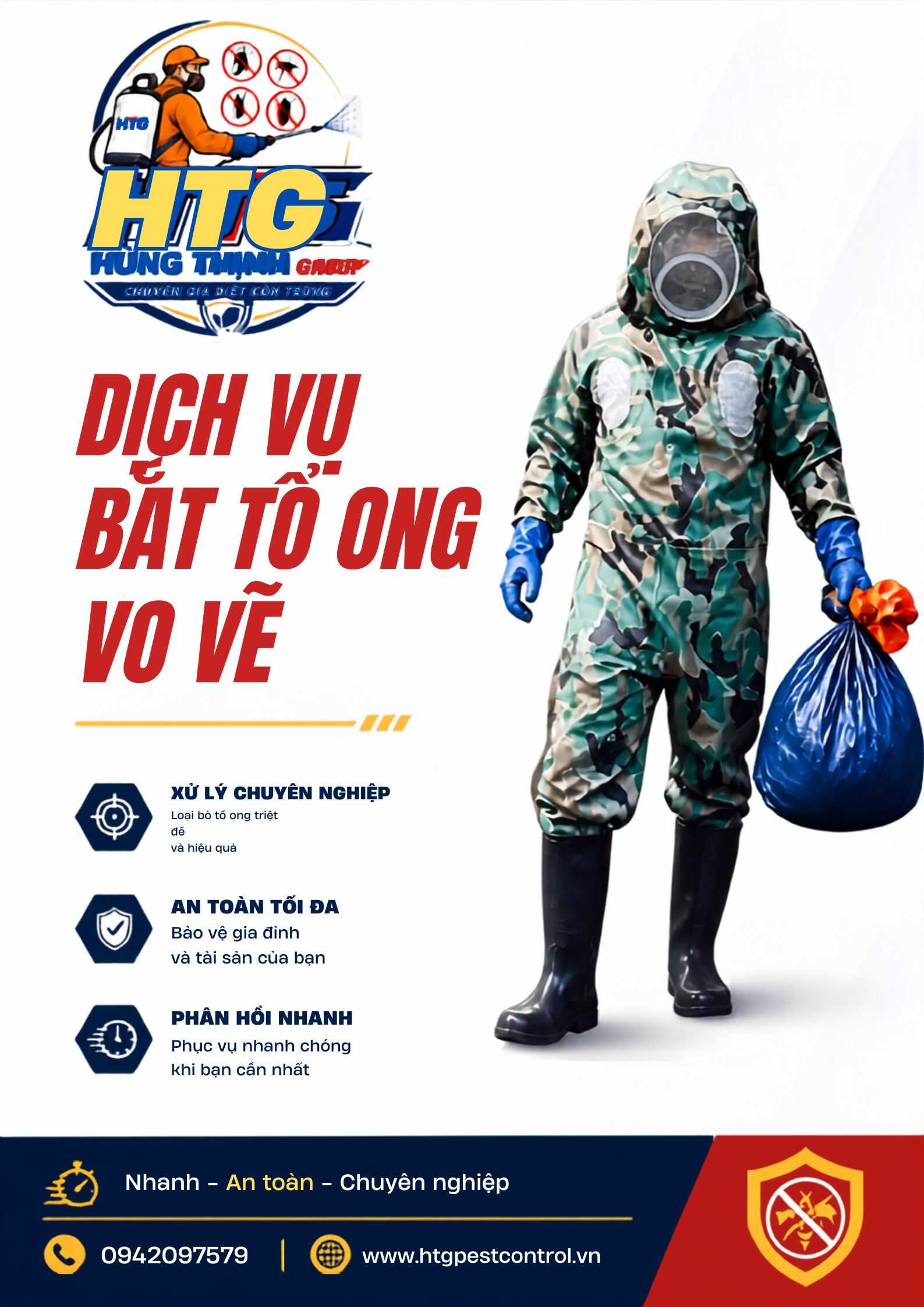 Dịch vụ bắt ong vò vẽ tại Cần Thơ, Chuyên nghiệp uy tín, an toàn