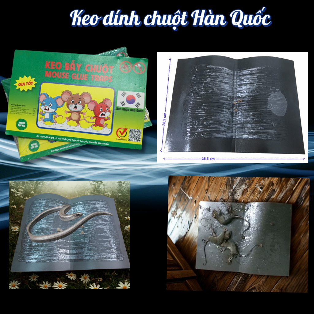 Keo Bẫy Chuột, Keo Dính Chuột BIO (Sẵn Mồi)